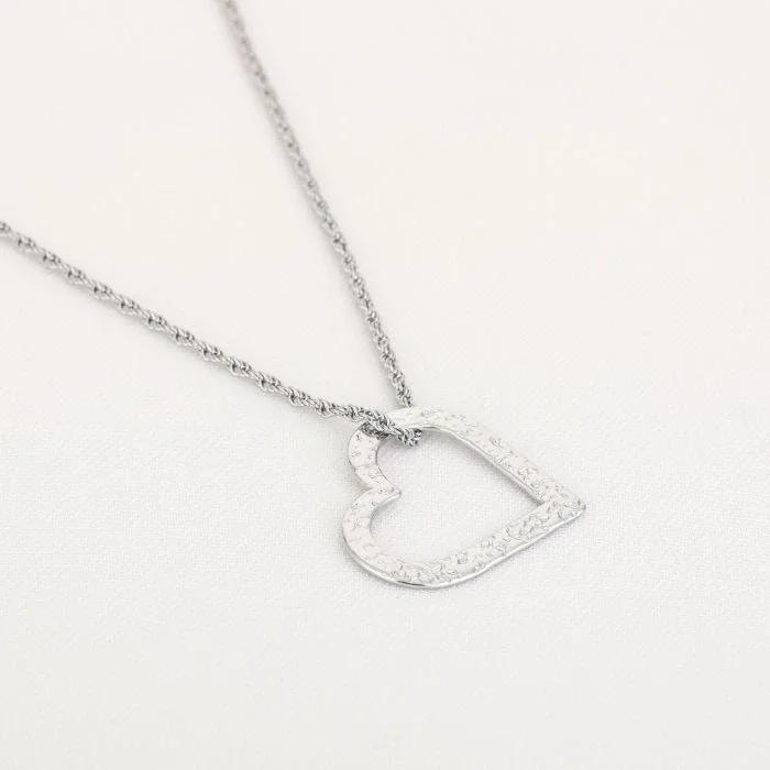 XL Ketting Hart Silver