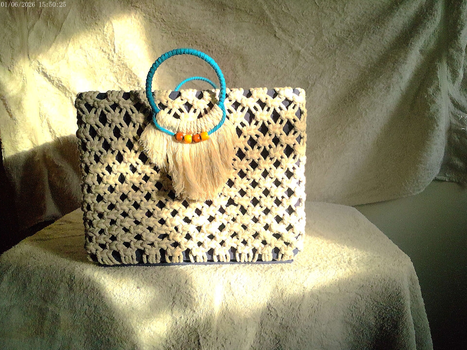 Large macrame basket