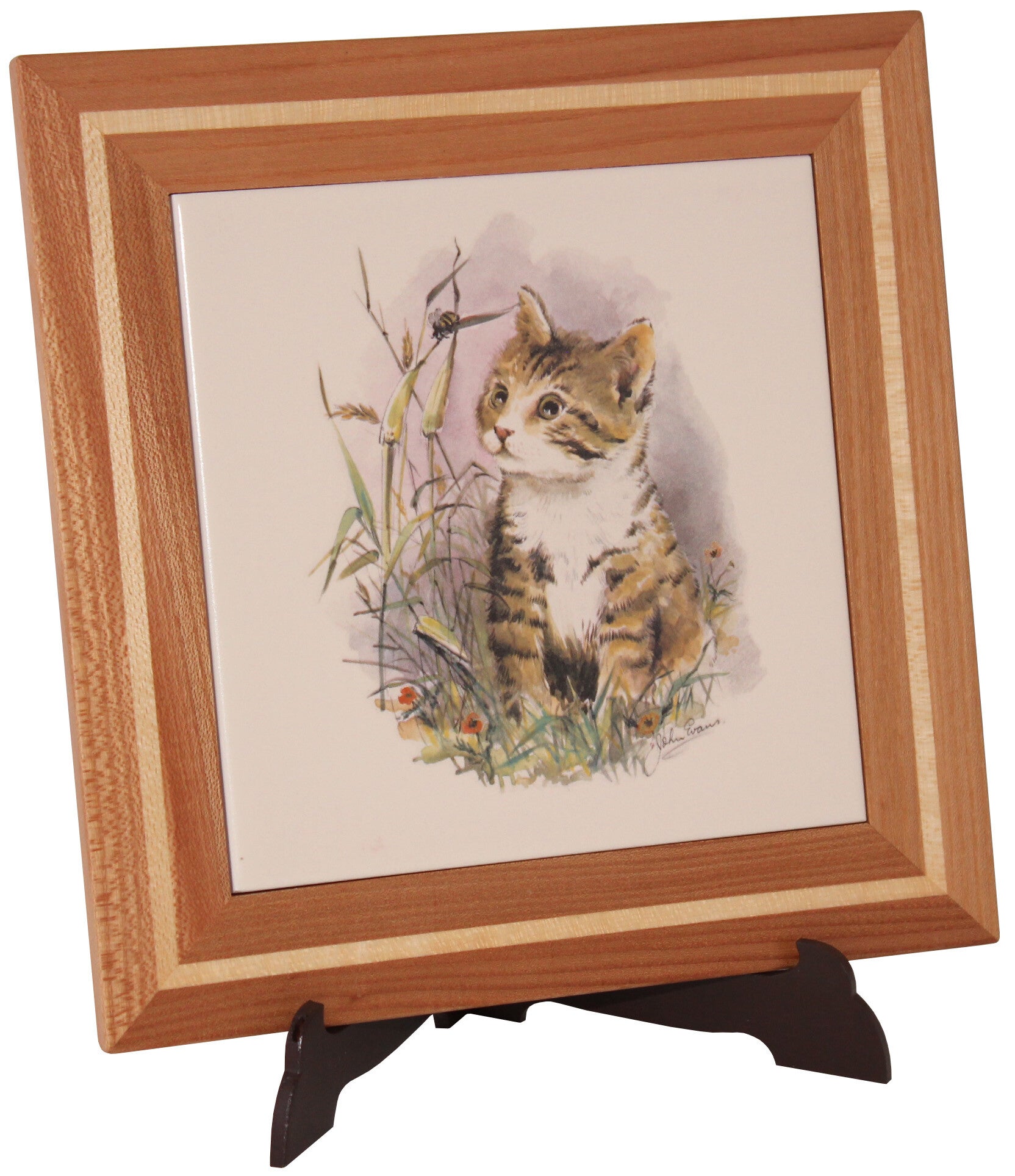 Katze mit Alpenblumen 2