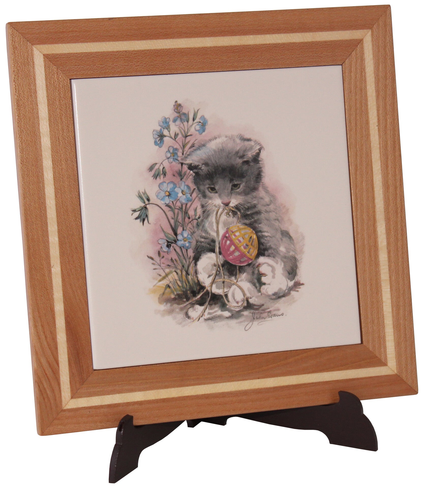 Katze mit Alpenblumen 3