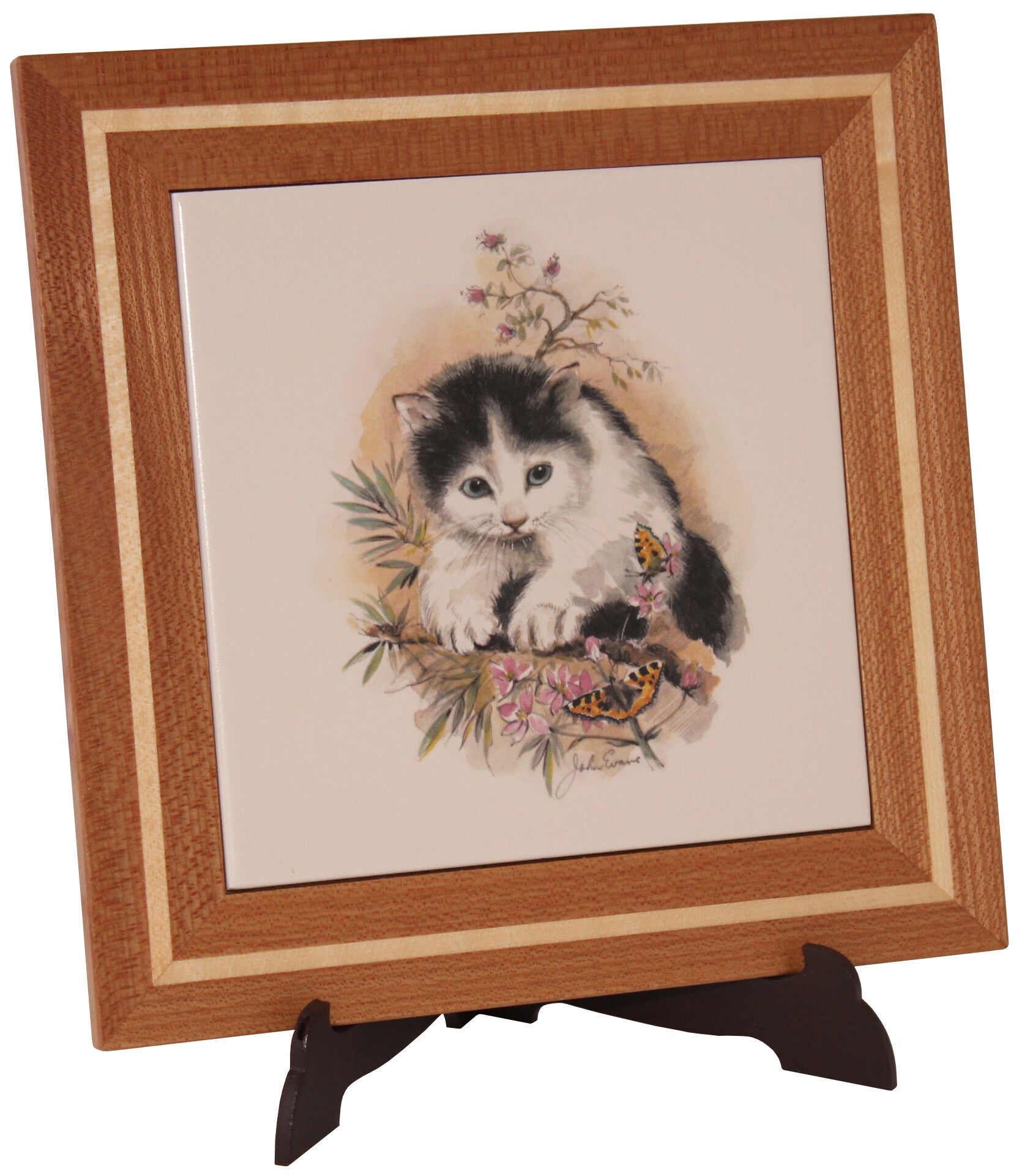 Katze mit Alpenblumen 4
