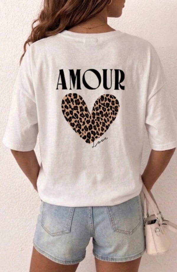 Anette - leopard “amour” T-Shirt