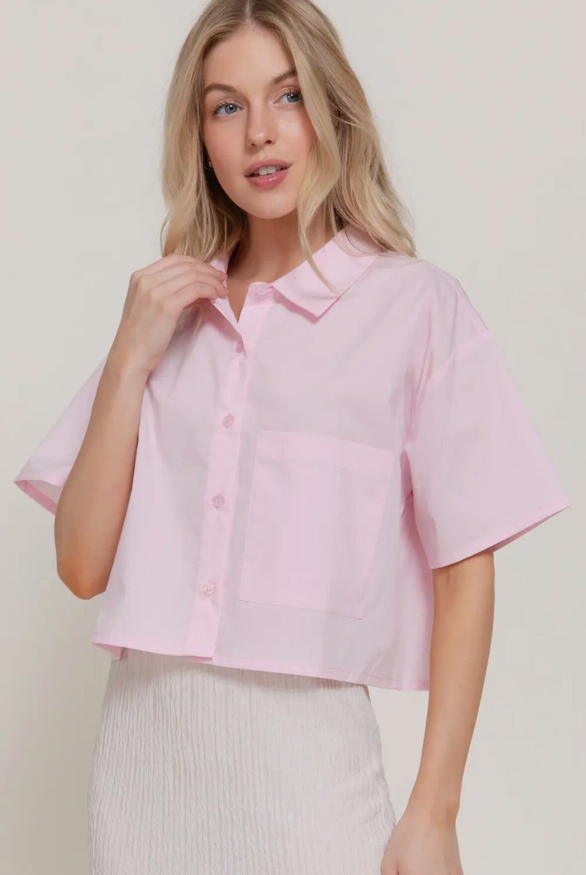 Anette - Poplin boxy shirt