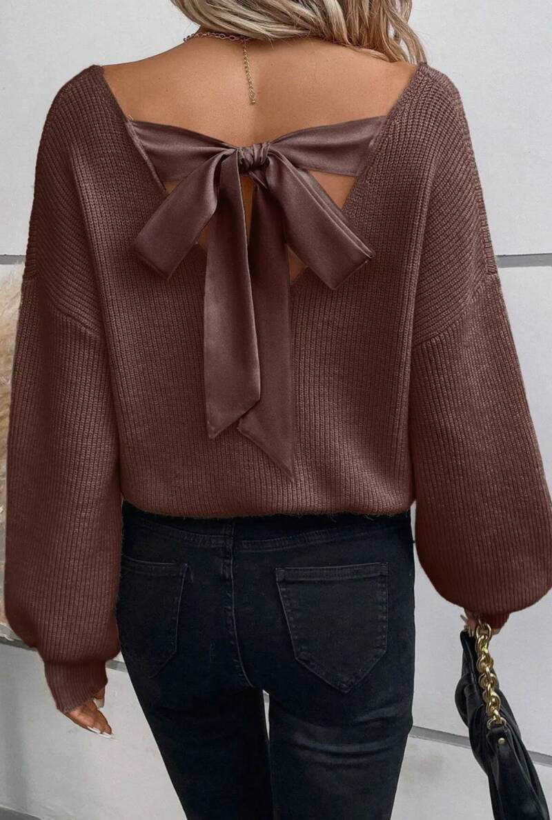 Anaïs-Back Bow Beauty Knit (brown)