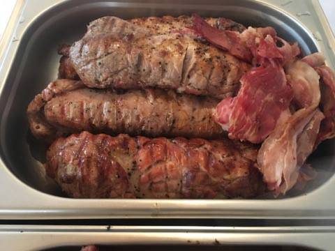 varkenshaasje met spek