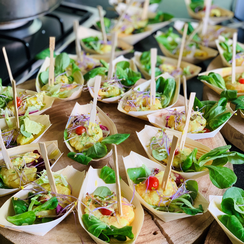 Scampi in lichte curry € 2,50