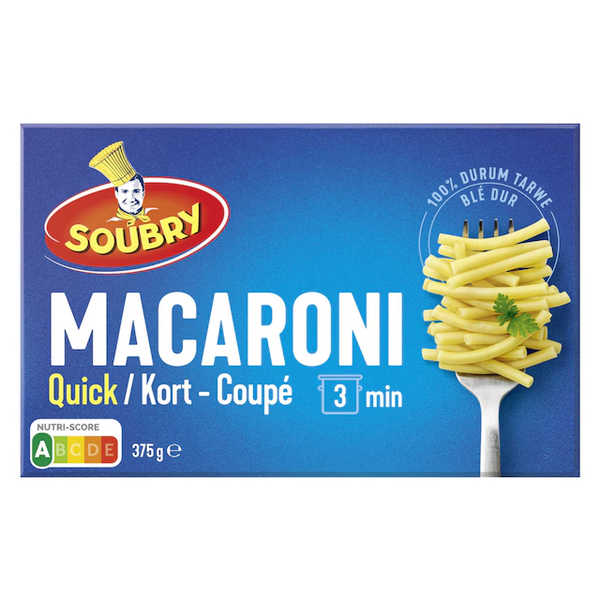 Soubry Macaroni Quick Kort Coupé – 375 g