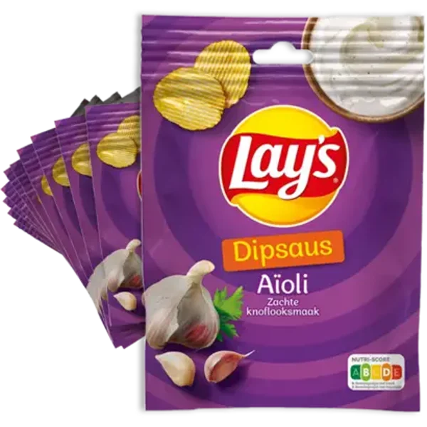 Lay’s Dipsaus Aioli – Zachte Knoflooksmaak (6 g)
