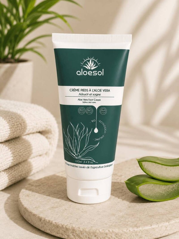🌿 Aloë Vera Voetcrème – Verzachtend & Herstellend