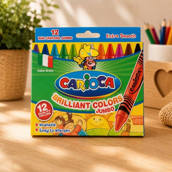 Carioca Brilliant Colors Jumbo – 12 Waskrijtjes