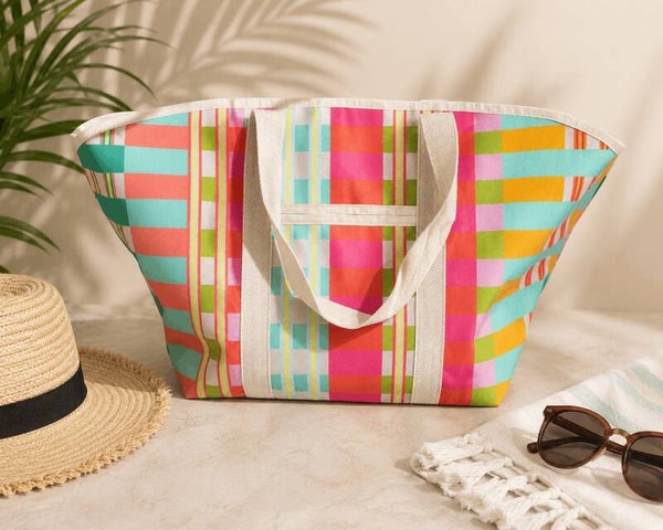 Tassen🌸 Kleurrijke Strandtas / Shopper – Ruim & Praktisch