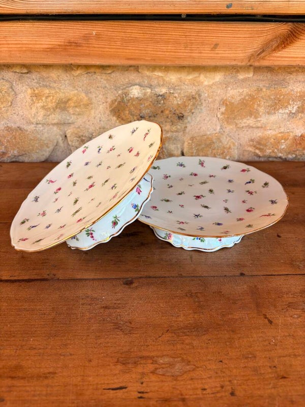 Compotier ancien fleuri sur pied