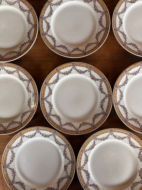 Assiettes anciennes Sarreguemines – modèle Empire