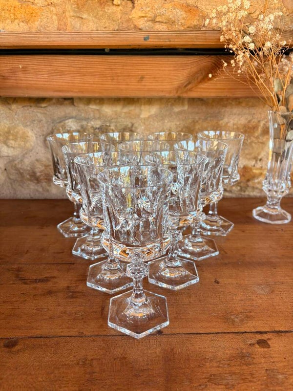 10 verres à pied en cristal Villeroy & Boch