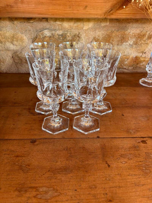8 verres à pied en cristal Villeroy & Boch