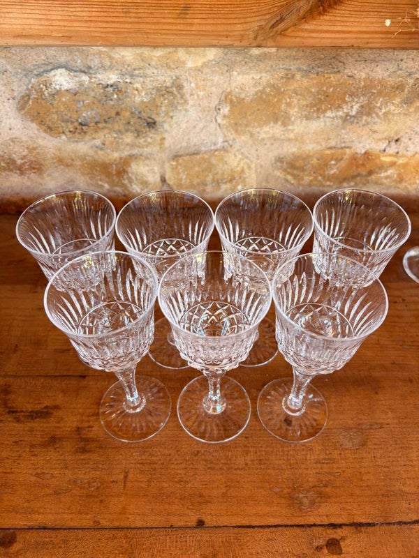 Lot de 7 verres à vin en cristal – Cristallerie de Lorraine