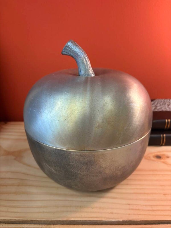 Seau à glaçons vintage en métal – Forme pomme