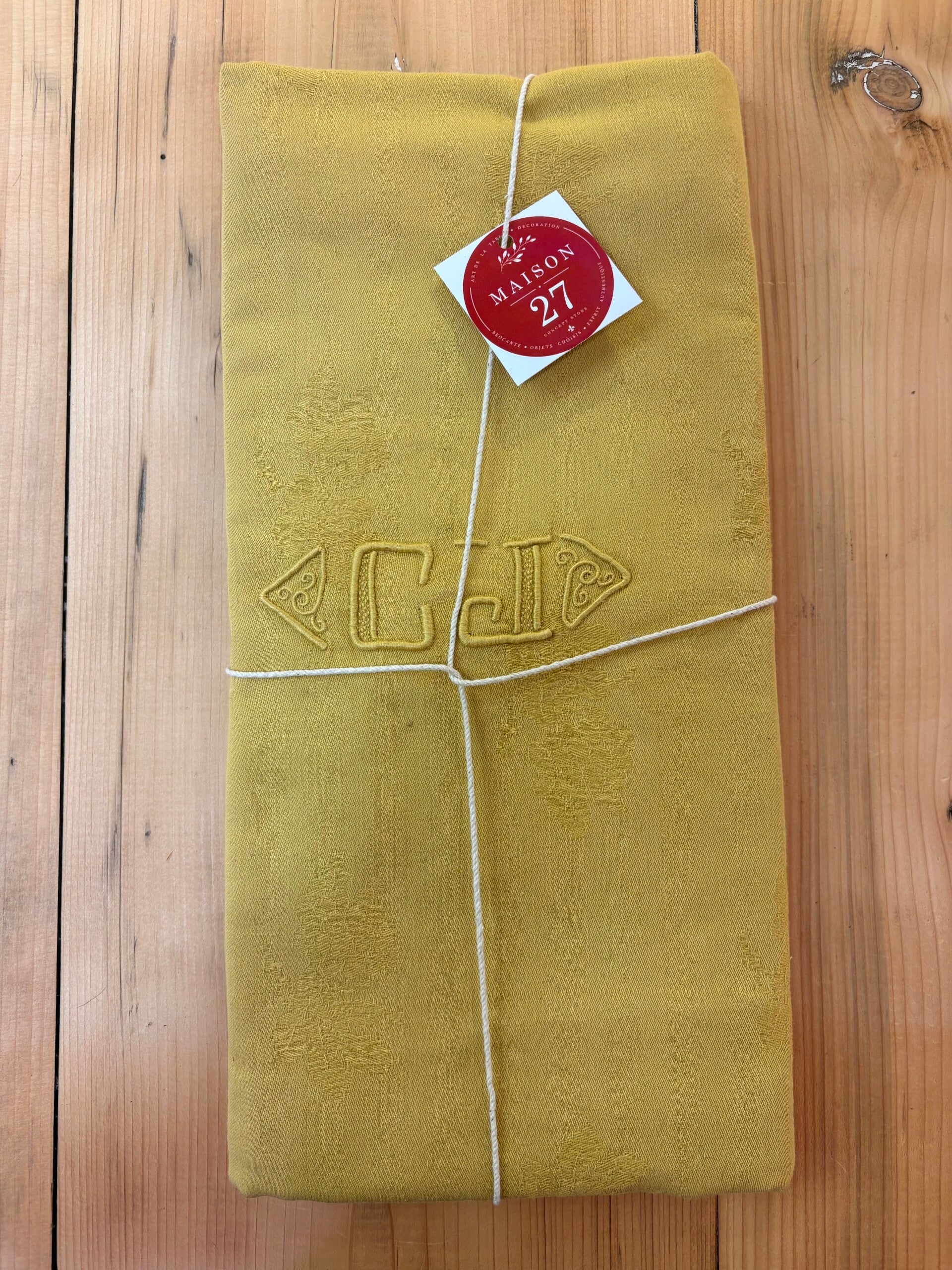 Nappe ancienne revisitée – Jaune ocre