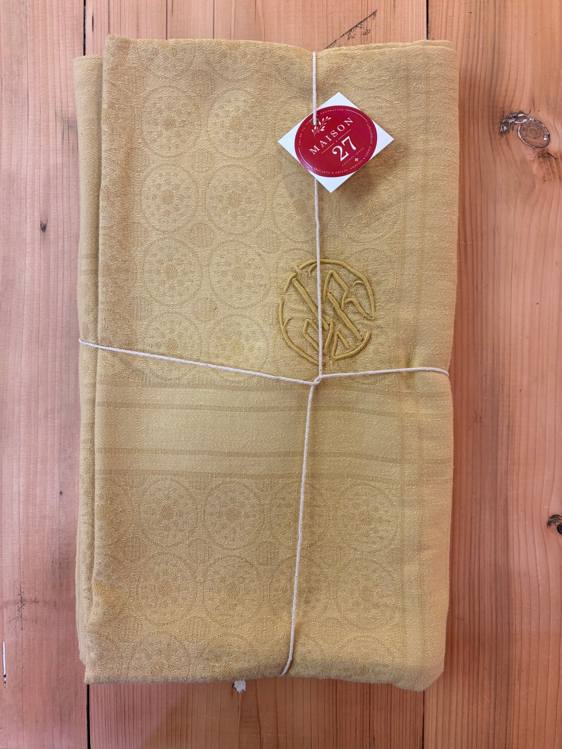 Nappe ancienne revisitée – Jaune paille