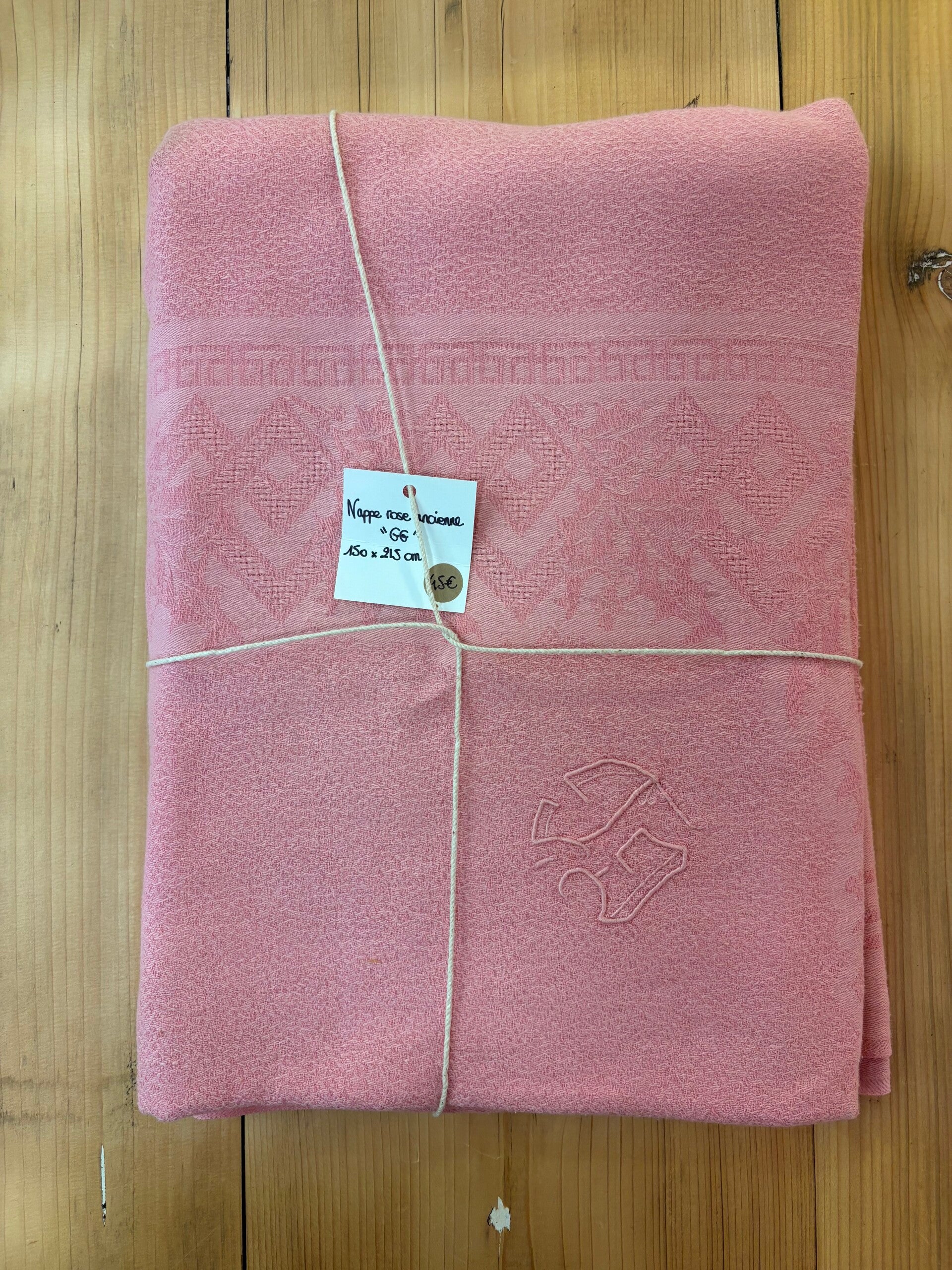 Nappe ancienne revisitée – Rose poudré