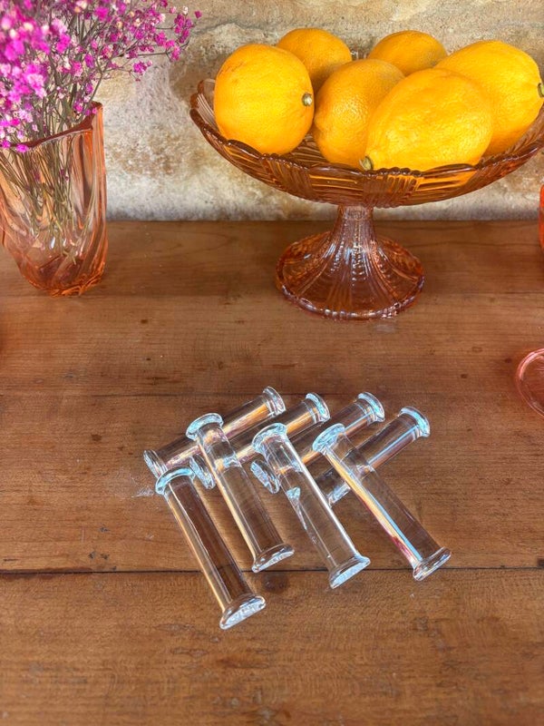 Lot de 8 porte-couteaux anciens en cristal