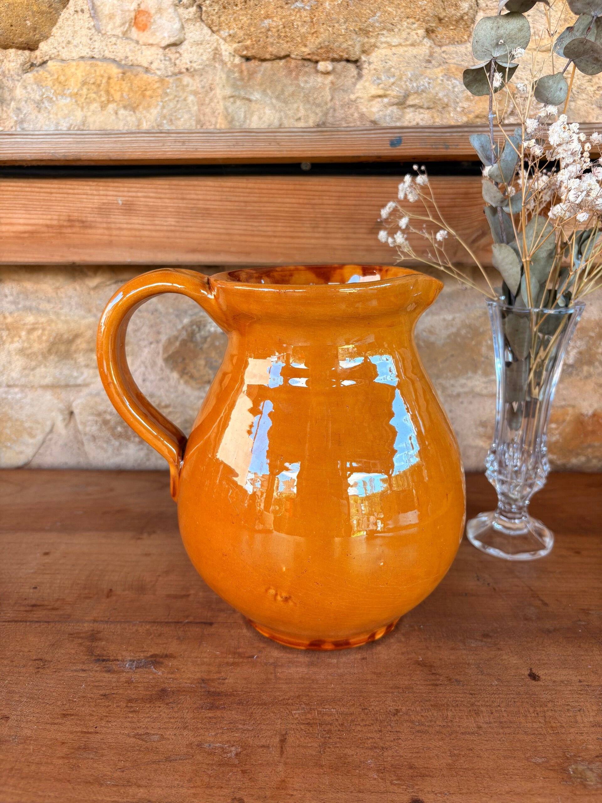 Pichet ancien en terre vernissée – Poterie Ravel Aubagne
