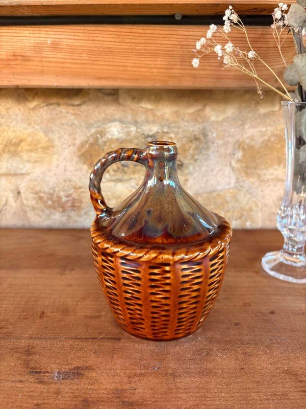 Petit pichet vintage en céramique émaillée