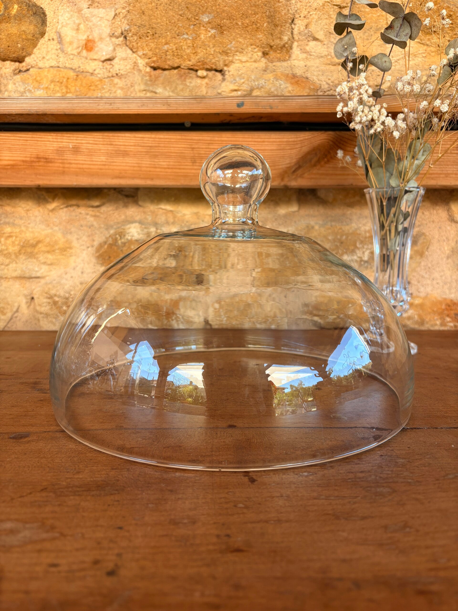 Cloche ancienne en verre soufflé