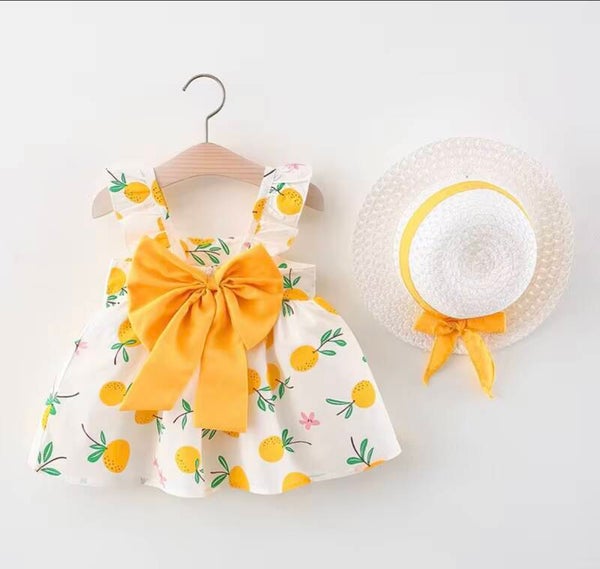 lemon yellow baby dress