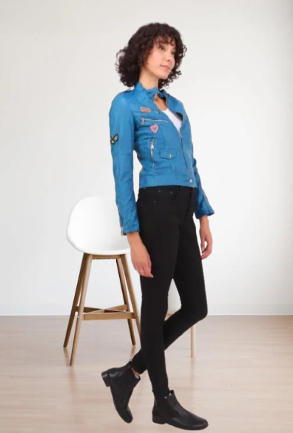 Softy skai jacket - blauw