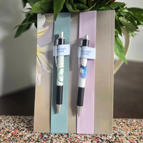Book strap with pen