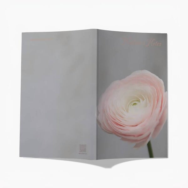 Perfect bound A5 Notebook - Pink Ranunculus