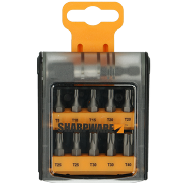 Sharpware Jeu d'embouts 11pcs Tx + porte