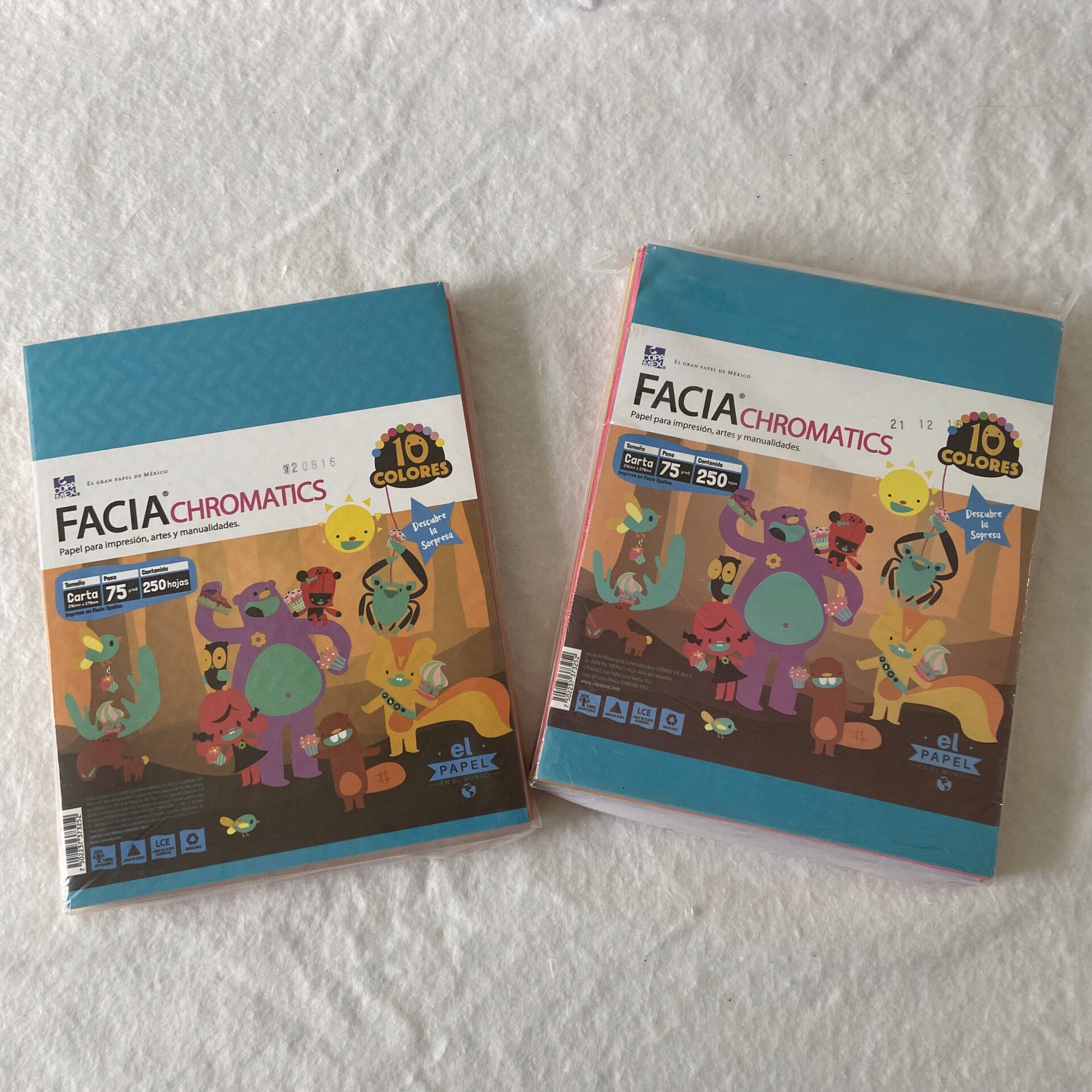 Papel para impresión, arte y manualidades, variedad colores