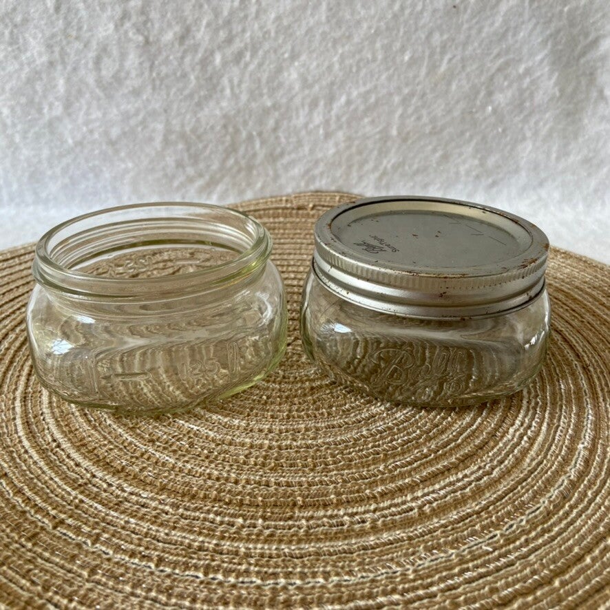 Contenedor vidrio Mason Jar 8 oz (2 piezas)