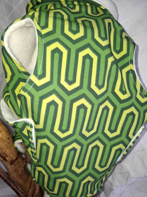 ⚡ UNIKAT vom gold’nen Tisch: Rhön-Mäntelchen „Grüner Geometrie-Gipfel“ (Größe S)