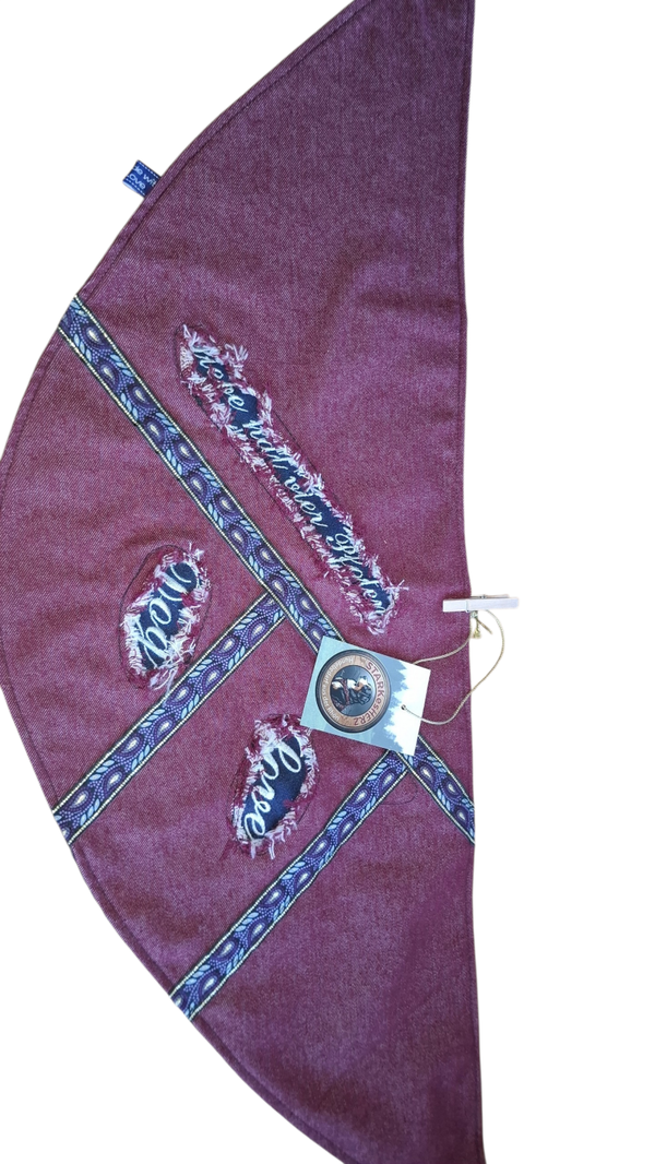 ⚡ UNIKAT vom gold’nen Tisch: Rhöner Denim-Halstuch "Pfotenliebe"