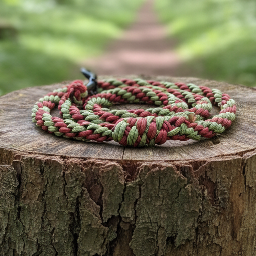 Paracord-Leine „Wasserkuppen-Blick“ – Kompakter Alltagsheld im Guckaisee-Muster (1,70 Meter).