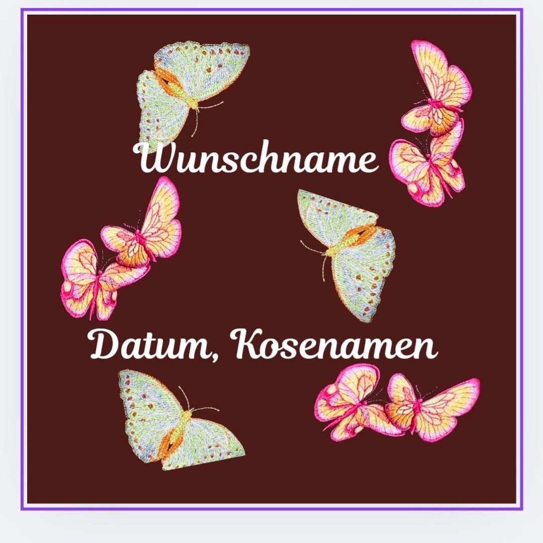 🦋Kuschelkissen "SCHMETTERLING-TANZ" (30x30 cm) – zum Personalisieren