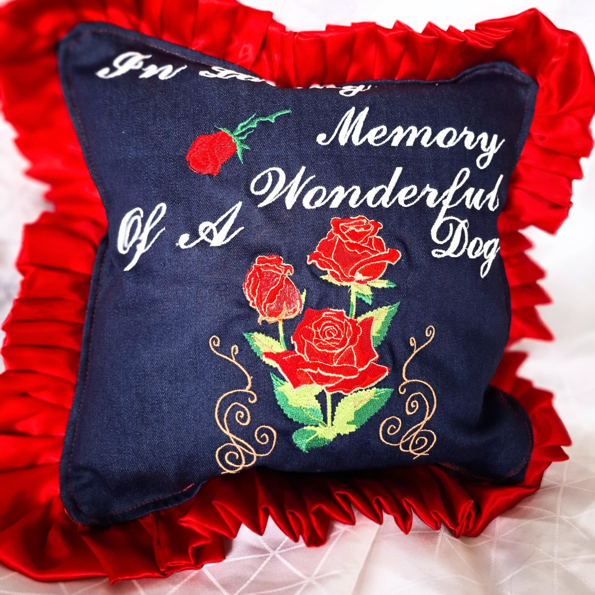 ⚡ UNIKAT vom gold’nen Tisch: Memory-Kissen „Unvergessen“ (30x30 cm)