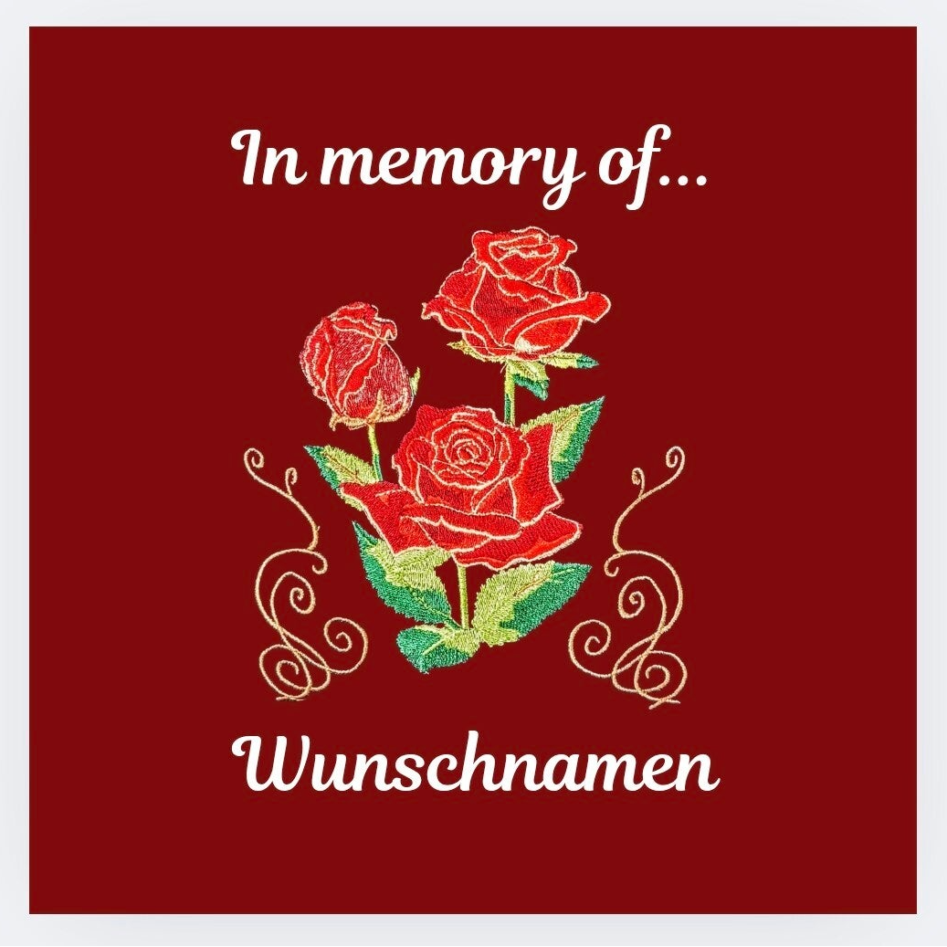 🌹Kuschelkissen "IN MEMORY" (40x45 cm) – zum Personalisieren