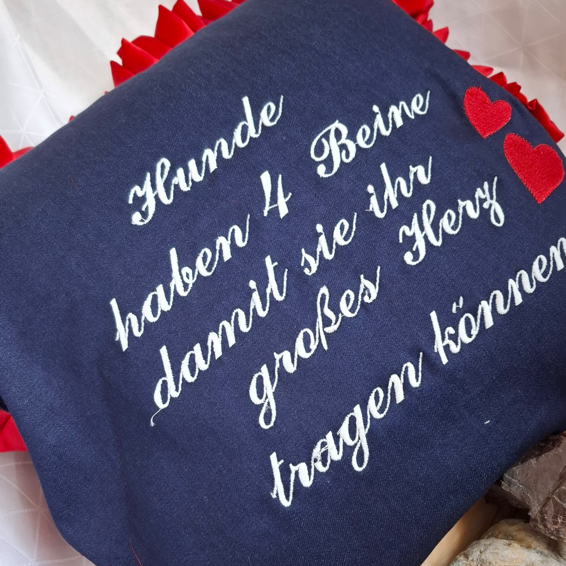 ⚡ UNIKAT vom gold’nen Tisch: Statement-Kissen „Hunde-Herz“ (40x40 cm)