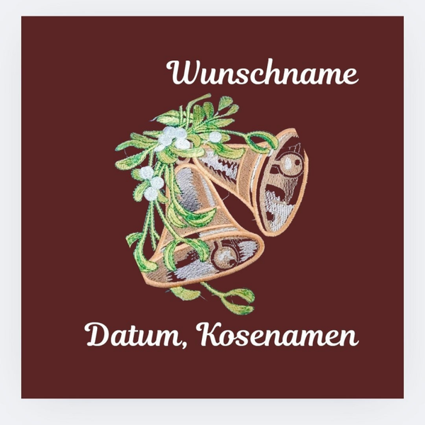🔔Kuschelkissen "JINGLE-BELL" (40x45 cm) – zum Personalisieren