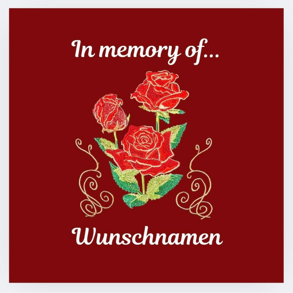 🌹Kuschelkissen "IN MEMORY" (40x45 cm) – zum Personalisieren