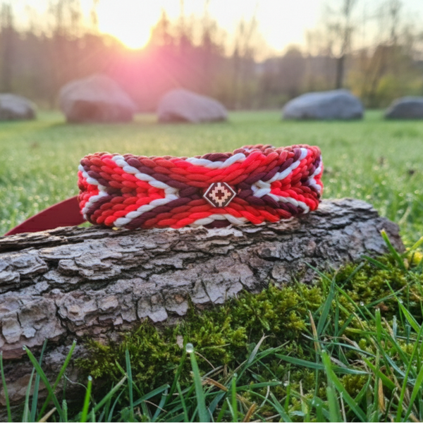 Paracord Halsband "Herbstglut" (HU 47-54 cm)