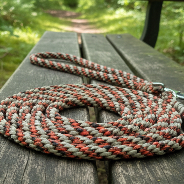 Paracord-Leine „Basaltsee-Echo“ – Der stilvolle Alleskönner im Guckaisee-Muster (2 Meter)