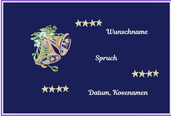 🎄​Weihnachtskissen „Merry Christmas“ (40x60) – Personalisiert mit Glocken