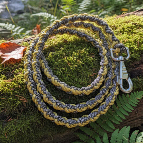 Paracord Leine "Rhönwelle" (3,00 m) – Muster Rhönwelle 250 kg