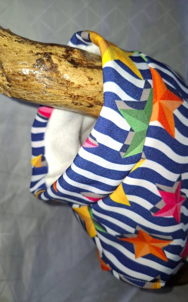 ⚡ UNIKAT vom gold’nen Tisch: Rhön-Mäntelchen „Rhöner Sternen-Welle“ (Größe S)