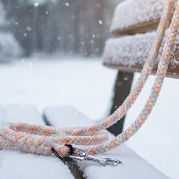 Paracord Leine "Pfirsich-Glanz" (1,00 m) – Kurzführer
